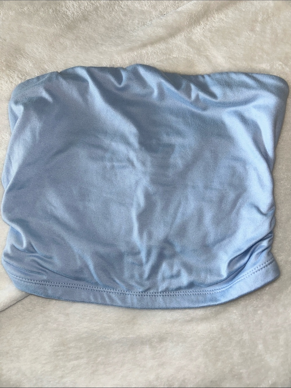 Light Blue Strapless Tube Top - Women's Basic